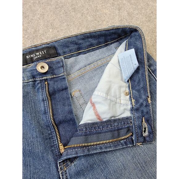 Nine West Jeans Womens 8 Blue Medium Wash Court Street Bootcut 5 Pocket - Picture 4 of 16